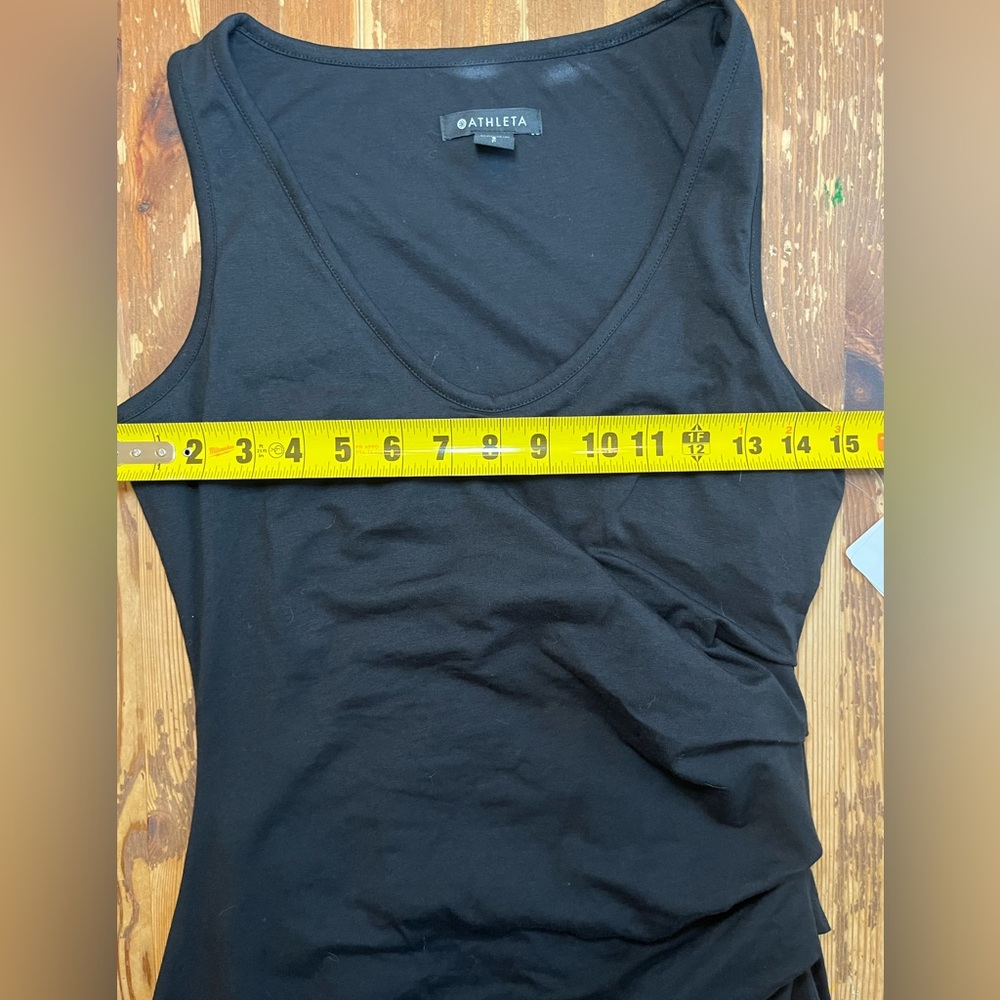 •• *Athleta Della black ruched dress in Small.NWT - Picture 8 of 11